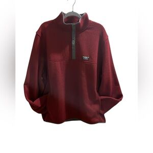 L.L. Bean Maroon Fleece Pullover